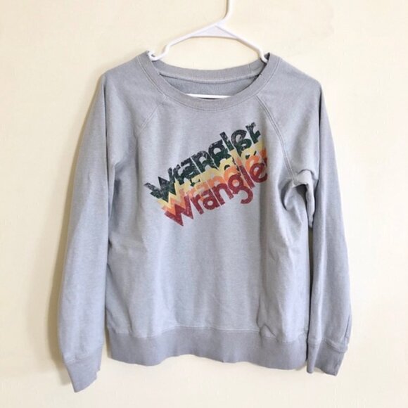 Wrangler x ModCloth Sweatshirt XS Pullover Vintage Text Graphic Long Sleeve - Picture 4 of 11